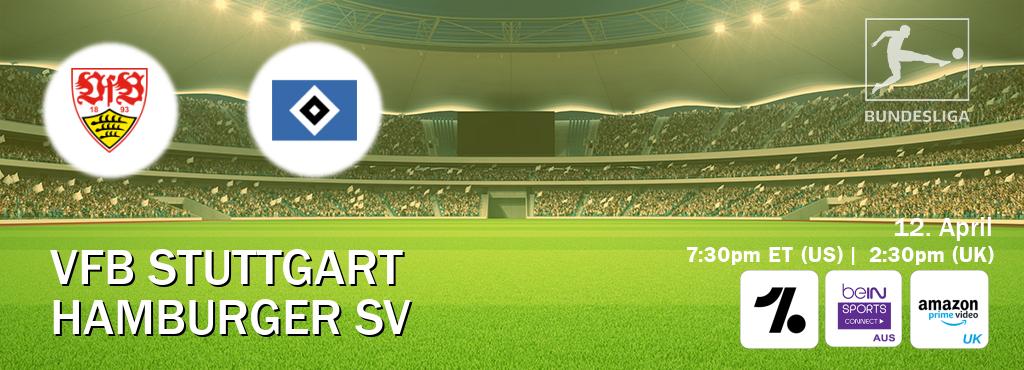 You can watch game live between VfB Stuttgart and Hamburger SV on OneFootball, beIN Sports Connect(AU), Amazon Prime Video UK(UK).