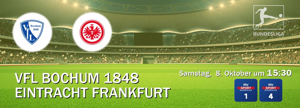 Das Spiel zwischen VfL Bochum 1848 und Eintracht Frankfurt wird am Samstag,  8. Oktober um  15:30, live vom Sky Bundesliga 1 und Sky Bundesliga 4 übertragen.