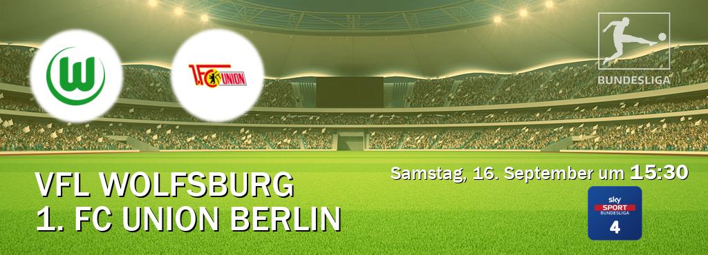 Das Spiel zwischen VfL Wolfsburg und 1. FC Union Berlin wird am Samstag, 16. September um  15:30, live vom Sky Bundesliga 4 übertragen.