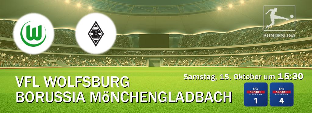 Das Spiel zwischen VfL Wolfsburg und Borussia Mönchengladbach wird am Samstag, 15. Oktober um  15:30, live vom Sky Bundesliga 1 und Sky Bundesliga 4 übertragen.