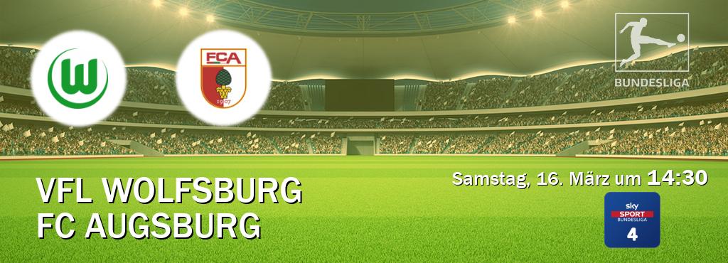Das Spiel zwischen VfL Wolfsburg und FC Augsburg wird am Samstag, 16. März um  14:30, live vom Sky Bundesliga 4 übertragen.