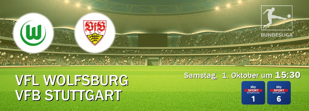 Das Spiel zwischen VfL Wolfsburg und VfB Stuttgart wird am Samstag,  1. Oktober um  15:30, live vom Sky Bundesliga 1 und Sky Bundesliga 6 übertragen.