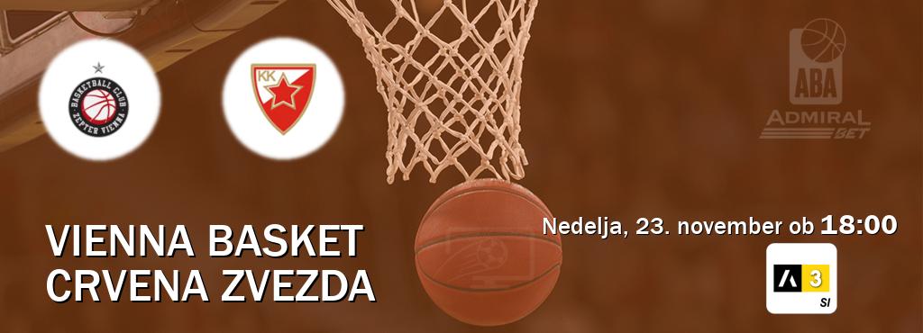 Dvoboj Vienna Basket in Crvena zvezda s prenosom tekme v živo na Arena Sport 3. Dvoboj Vienna Basket in Crvena zvezda s prenosom tekme v živo na Arena Sport 3.