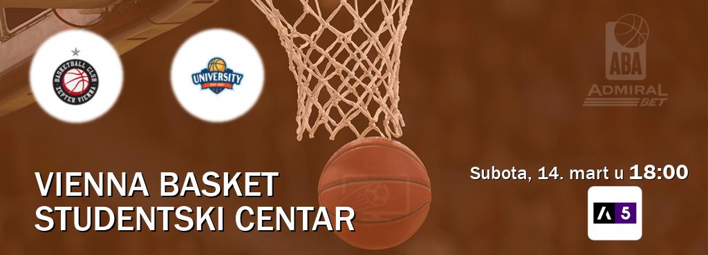 Izravni prijenos utakmice Vienna Basket i Studentski Centar pratite uživo na Arena Sport 5 (subota, 14. mart u  18:00).