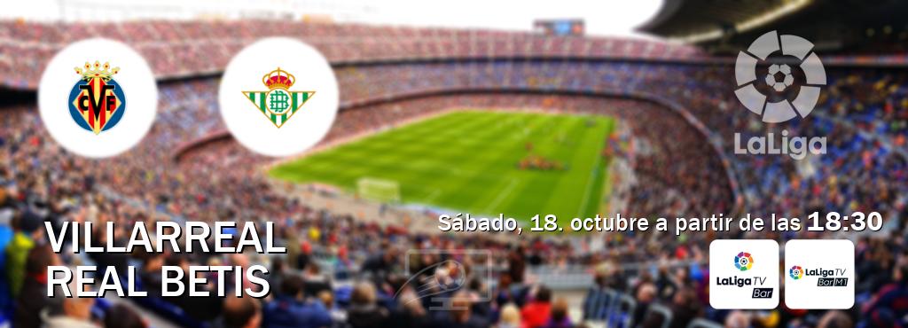 El partido entre Villarreal y Real Betis será retransmitido por LaLigaTV Bar y La Liga TV Bar M1 (sábado, 18. octubre a partir de las 18:30). El partido entre Villarreal y Real Betis será retransmitido por LaLigaTV Bar y La Liga TV Bar M1 (sábado, 18. octubre a partir de las 18:30).