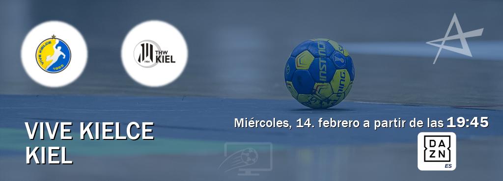 El partido entre Vive Kielce y Kiel será retransmitido por DAZN España (miércoles, 14. febrero a partir de las  19:45).