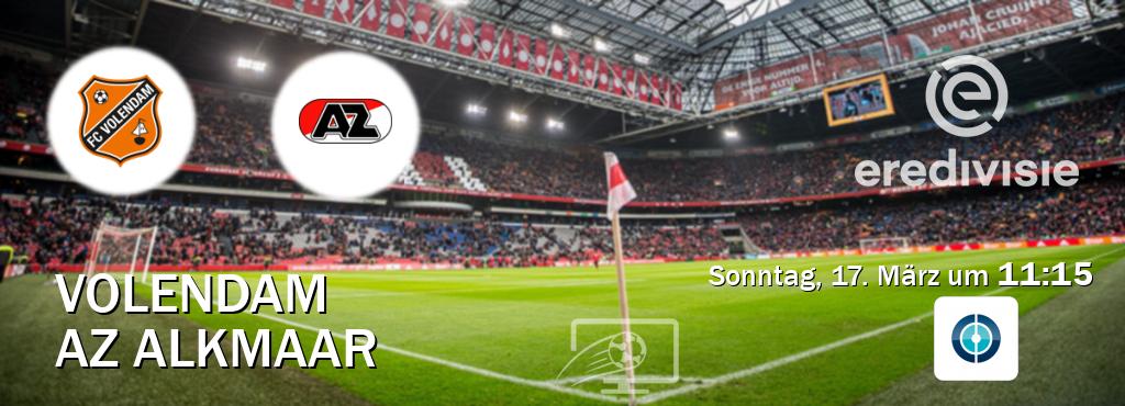 Das Spiel zwischen Volendam und AZ Alkmaar wird am Sonntag, 17. März um  11:15, live vom Sportdigital FUSSBALL übertragen.