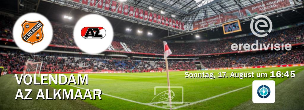 Das Spiel zwischen Volendam und AZ Alkmaar wird am Sonntag, 17. August um 16:45, live vom Sportdigital FUSSBALL übertragen. Das Spiel zwischen Volendam und AZ Alkmaar wird am Sonntag, 17. August um 16:45, live vom Sportdigital FUSSBALL übertragen.