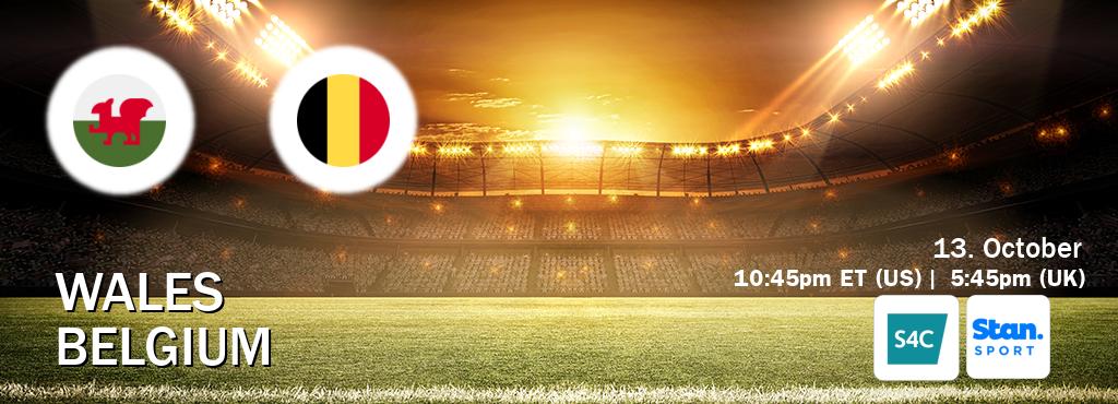 You can watch game live between Wales and Belgium on S4C(UK) and Stan Sport(AU). You can watch game live between Wales and Belgium on S4C(UK) and Stan Sport(AU).