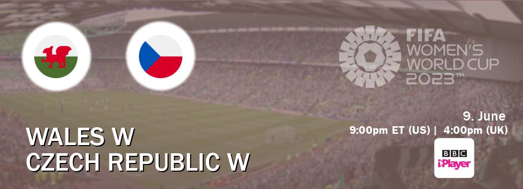 You can watch game live between Wales W and Czech Republic W on BBC iPlayer(UK).