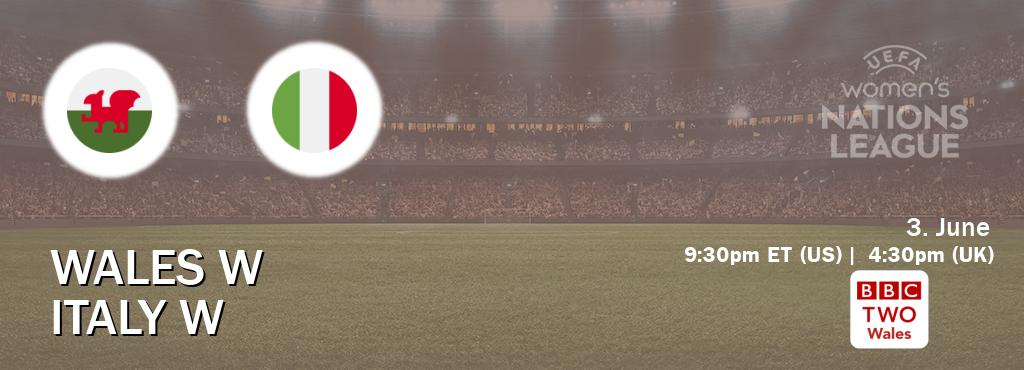 You can watch game live between Wales W and Italy W on BBC Two Wales(UK).