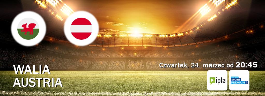 Gra między Walia i Austria transmisja na żywo w IPLA i Polsat Sport Premium 3 (czwartek, 24. marzec od  20:45).