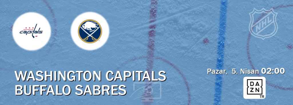 Karşılaşma Washington Capitals - Buffalo Sabres DAZN'den canlı yayınlanacak (Pazar,  5. Nisan  02:00).