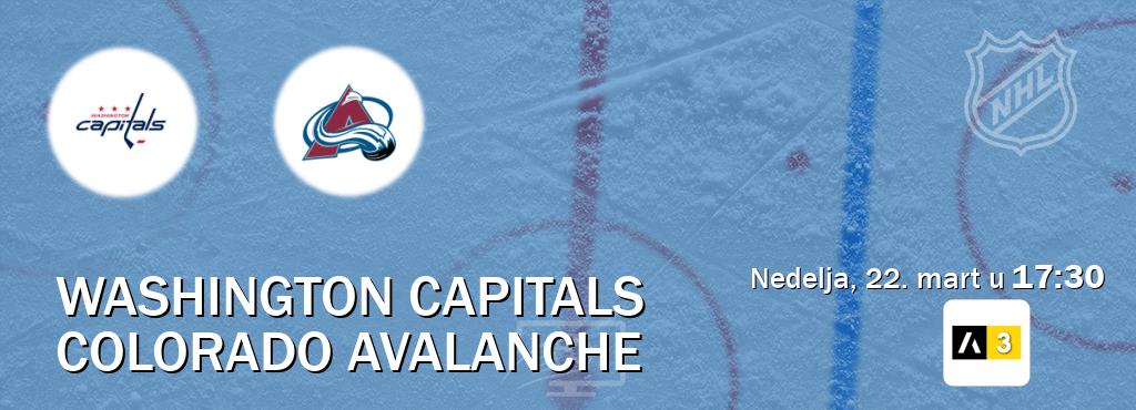 Izravni prijenos utakmice Washington Capitals i Colorado Avalanche pratite uživo na Arena Sport 3 (nedelja, 22. mart u  17:30).