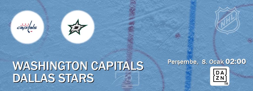 Karşılaşma Washington Capitals - Dallas Stars DAZN'den canlı yayınlanacak (Perşembe,  8. Ocak  02:00).