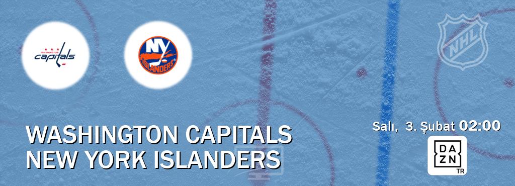 Karşılaşma Washington Capitals - New York Islanders DAZN'den canlı yayınlanacak (Salı, 3. Şubat 02:00). Karşılaşma Washington Capitals - New York Islanders DAZN'den canlı yayınlanacak (Salı, 3. Şubat 02:00).