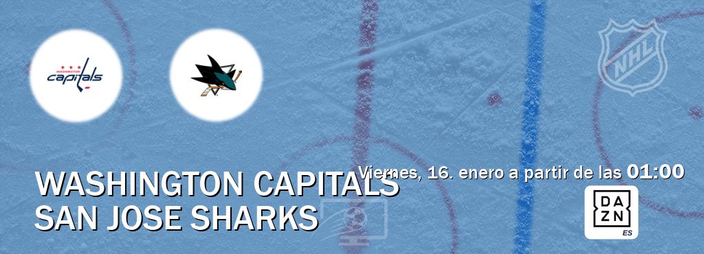 El partido entre Washington Capitals y San Jose Sharks será retransmitido por DAZN España (viernes, 16. enero a partir de las 01:00). El partido entre Washington Capitals y San Jose Sharks será retransmitido por DAZN España (viernes, 16. enero a partir de las 01:00).