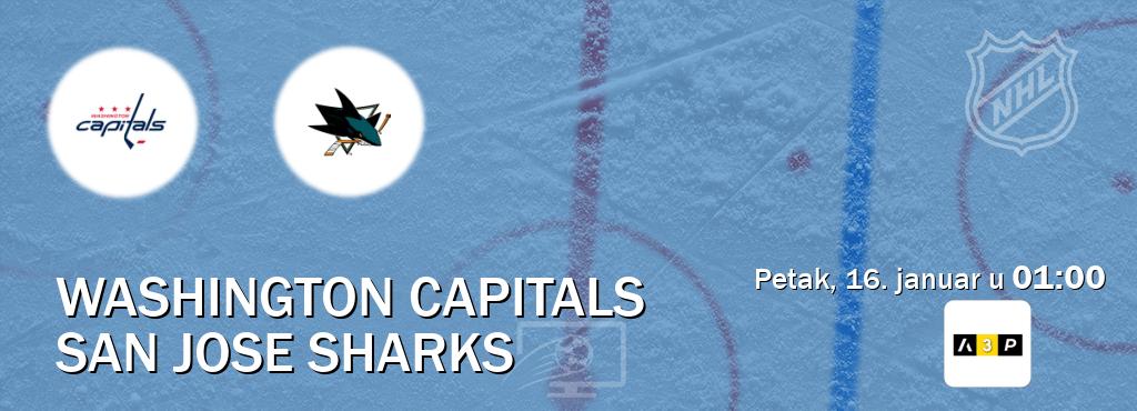 Izravni prijenos utakmice Washington Capitals i San Jose Sharks pratite uživo na Arena Premium 3 (petak, 16. januar u  01:00).