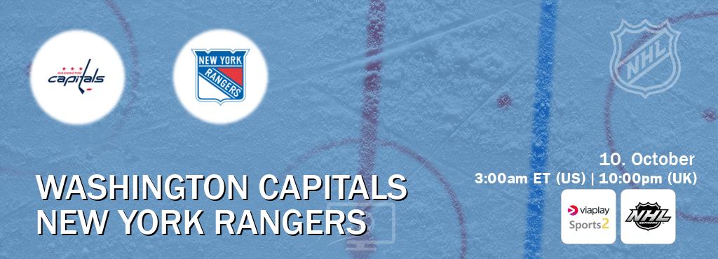 You can watch game live between Washington Capitals and New York Rangers on Viaplay Sports 2(UK) and NHL Network(US). You can watch game live between Washington Capitals and New York Rangers on Viaplay Sports 2(UK) and NHL Network(US).