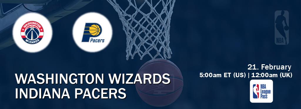 You can watch game live between Washington Wizards and Indiana Pacers on NBA League Pass.