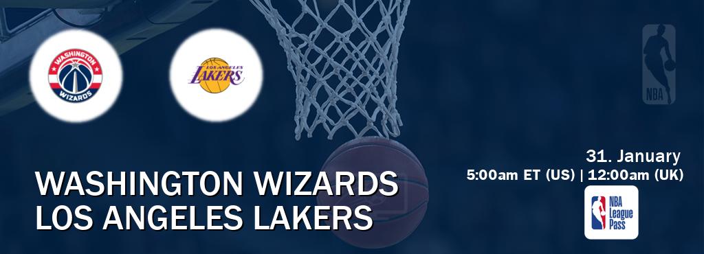 You can watch game live between Washington Wizards and Los Angeles Lakers on NBA League Pass.