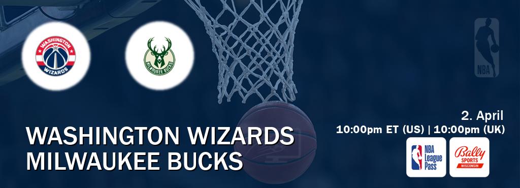 You can watch game live between Washington Wizards and Milwaukee Bucks on NBA League Pass and Bally Sports Wisconsin(US).