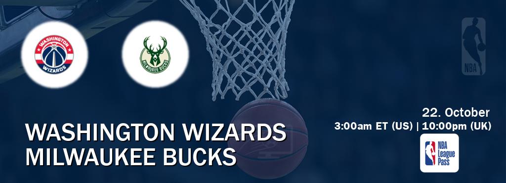 You can watch game live between Washington Wizards and Milwaukee Bucks on NBA League Pass.