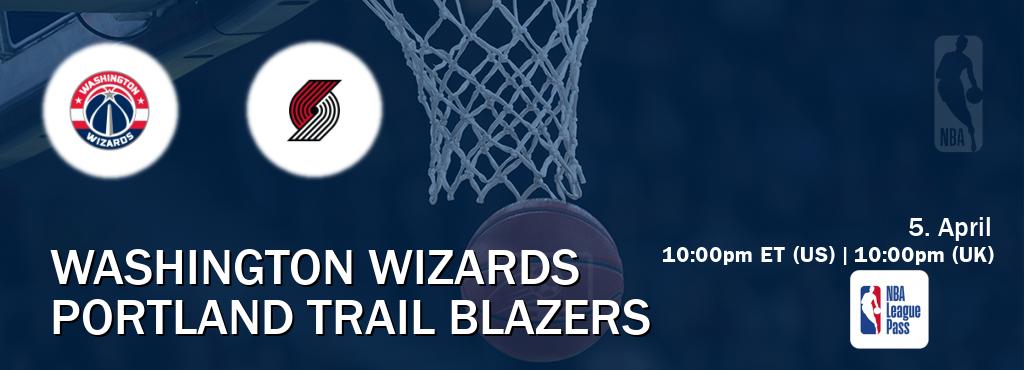 You can watch game live between Washington Wizards and Portland Trail Blazers on NBA League Pass.