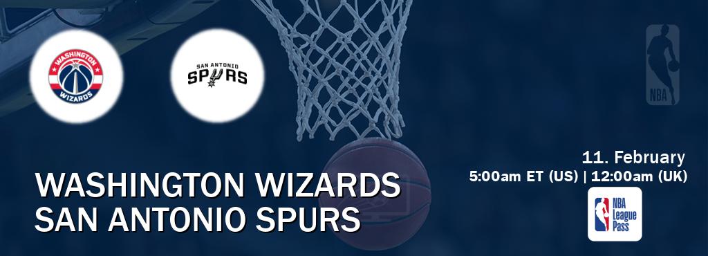 You can watch game live between Washington Wizards and San Antonio Spurs on NBA League Pass.