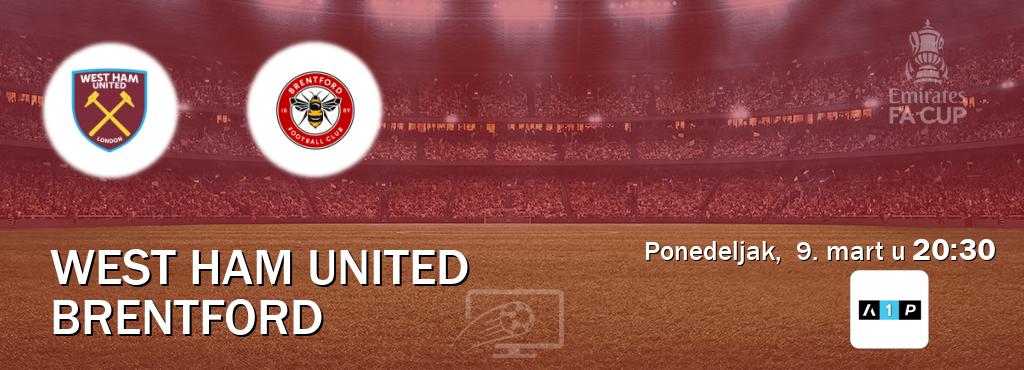 Izravni prijenos utakmice West Ham United i Brentford pratite uživo na Arena Premium 1 (ponedeljak,  9. mart u  20:30).