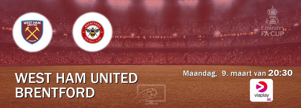 Wedstrijd tussen West Ham United en Brentford live op tv bij Viaplay Nederland (maandag, 9. maart van 20:30). Wedstrijd tussen West Ham United en Brentford live op tv bij Viaplay Nederland (maandag, 9. maart van 20:30).