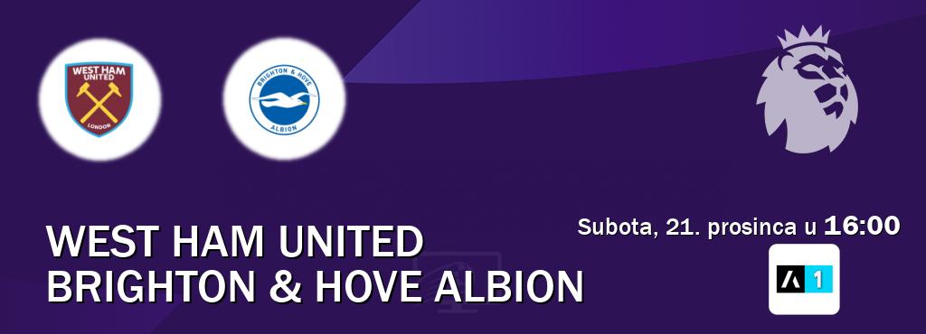 Izravni prijenos utakmice West Ham United i Brighton & Hove Albion pratite uživo na Arena Sport 1 (subota, 21. prosinca u  16:00).