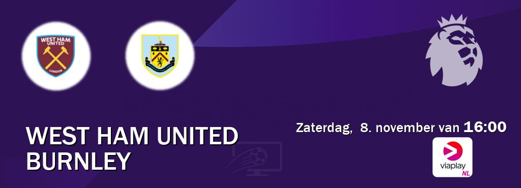 Wedstrijd tussen West Ham United en Burnley live op tv bij Viaplay Nederland (zaterdag, 8. november van 16:00). Wedstrijd tussen West Ham United en Burnley live op tv bij Viaplay Nederland (zaterdag, 8. november van 16:00).