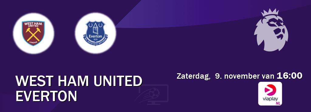 Wedstrijd tussen West Ham United en Everton live op tv bij Viaplay Nederland (zaterdag,  9. november van  16:00).