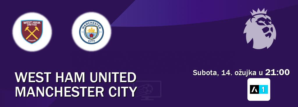 Izravni prijenos utakmice West Ham United i Manchester City pratite uživo na Arena Sport 1 (subota, 14. ožujka u  21:00).