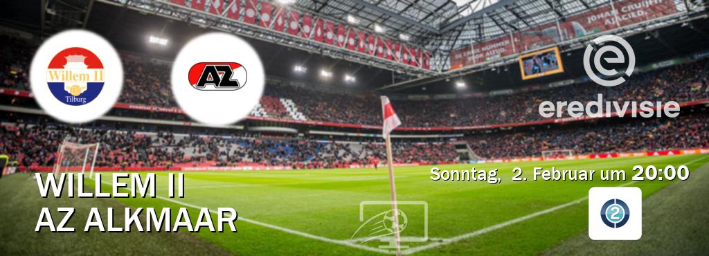 Das Spiel zwischen Willem II und AZ Alkmaar wird am Sonntag,  2. Februar um  20:00, live vom Sportdigital FUSSBALL 2 übertragen.