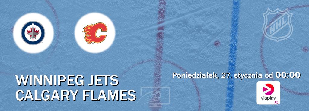 Gra między Winnipeg Jets i Calgary Flames transmisja na żywo w Viaplay Polska (poniedziałek, 27. stycznia od  00:00).