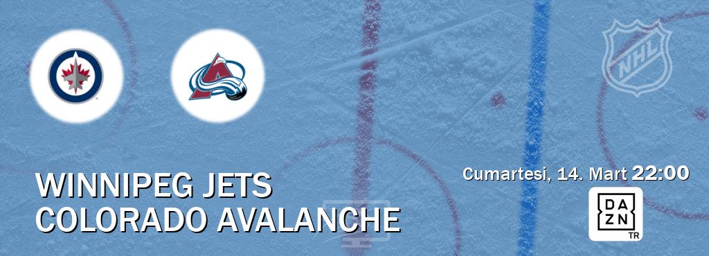 Karşılaşma Winnipeg Jets - Colorado Avalanche DAZN'den canlı yayınlanacak (Cumartesi, 14. Mart  22:00).
