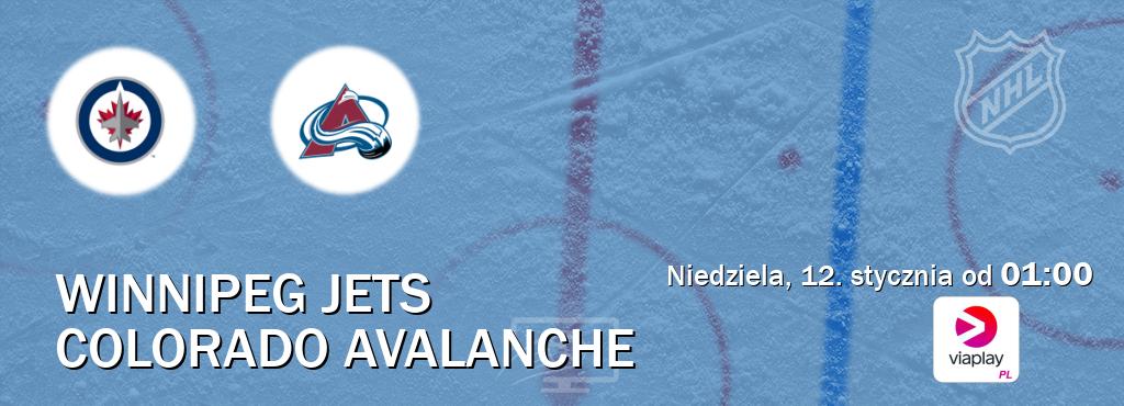 Gra między Winnipeg Jets i Colorado Avalanche transmisja na żywo w Viaplay Polska (niedziela, 12. stycznia od  01:00).