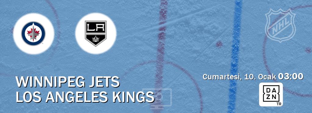 Karşılaşma Winnipeg Jets - Los Angeles Kings DAZN'den canlı yayınlanacak (Cumartesi, 10. Ocak  03:00).