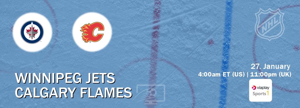 You can watch game live between Winnipeg Jets and Calgary Flames on Viaplay Sports 1(UK).