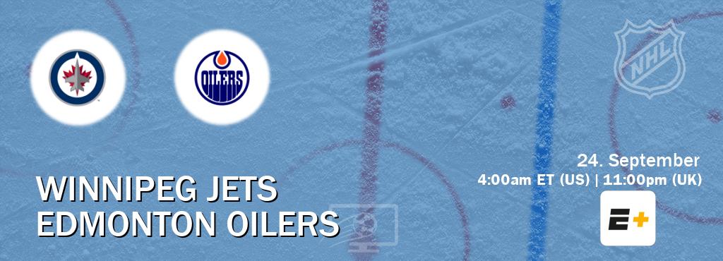 You can watch game live between Winnipeg Jets and Edmonton Oilers on ESPN+(US).