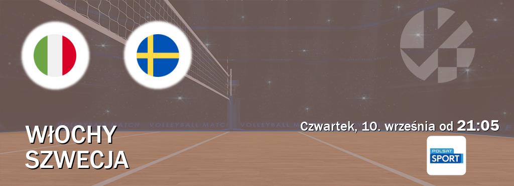 Gra między Włochy i Szwecja transmisja na żywo w Polsat Sport (czwartek, 10. września od  21:05).