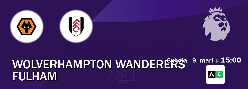 Izravni prijenos utakmice Wolverhampton Wanderers i Fulham pratite uživo na Arena Sport 4 (subota,  9. mart u  15:00).