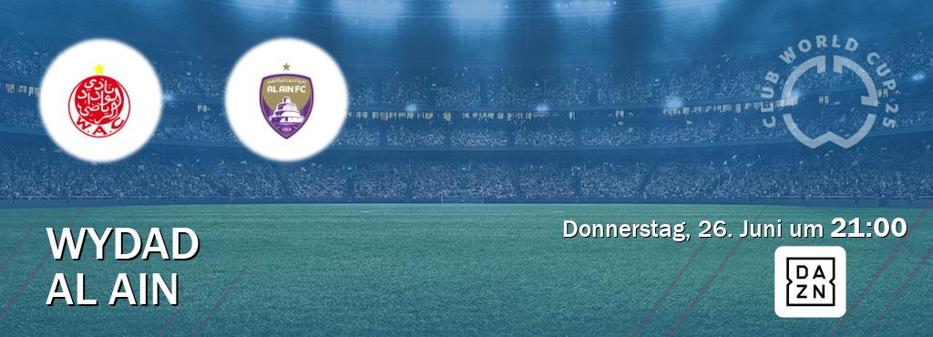 Das Spiel zwischen Wydad und Al Ain wird am Donnerstag, 26. Juni um  21:00, live vom DAZN übertragen.