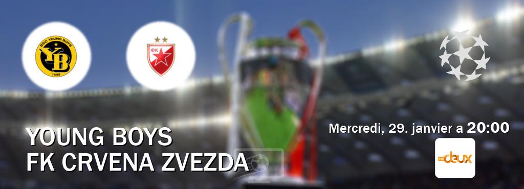 Match entre Young Boys et FK Crvena zvezda en direct à la RTS Deux (mercredi, 29. janvier a  20:00).