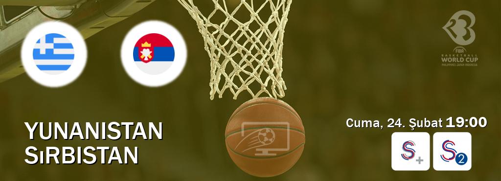 Karşılaşma Yunanistan - Sırbistan S Sport + ve S Sport 2'den canlı yayınlanacak (Cuma, 24. Şubat  19:00).