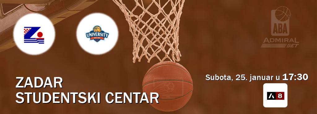 Izravni prijenos utakmice Zadar i Studentski Centar pratite uživo na Arena Sport 8 (subota, 25. januar u  17:30).