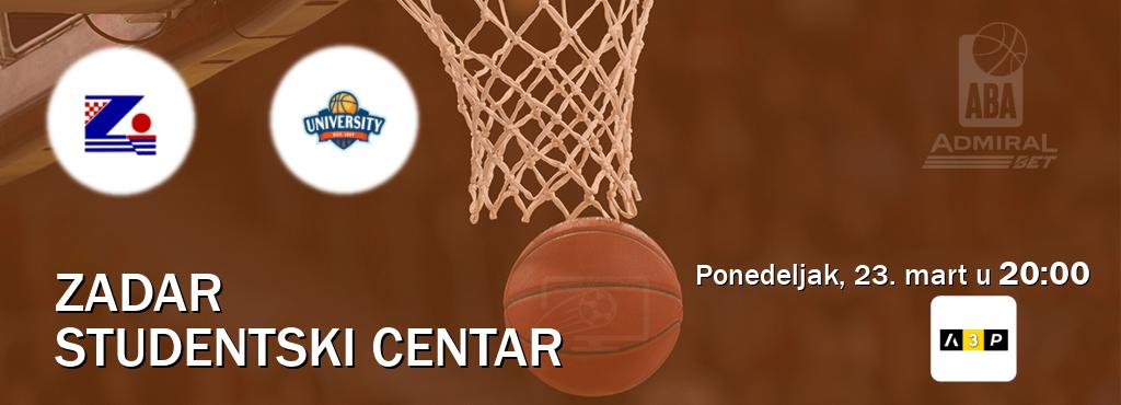 Izravni prijenos utakmice Zadar i Studentski Centar pratite uživo na Arena Premium 3 (ponedeljak, 23. mart u  20:00).