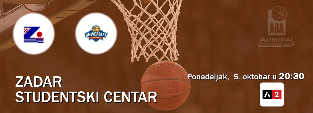 Izravni prijenos utakmice Zadar i Studentski Centar pratite uživo na Arena Sport 2 (ponedeljak,  5. oktobar u  20:30).
